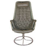 A lovely green leather Jetson chair by Bruno Matheson